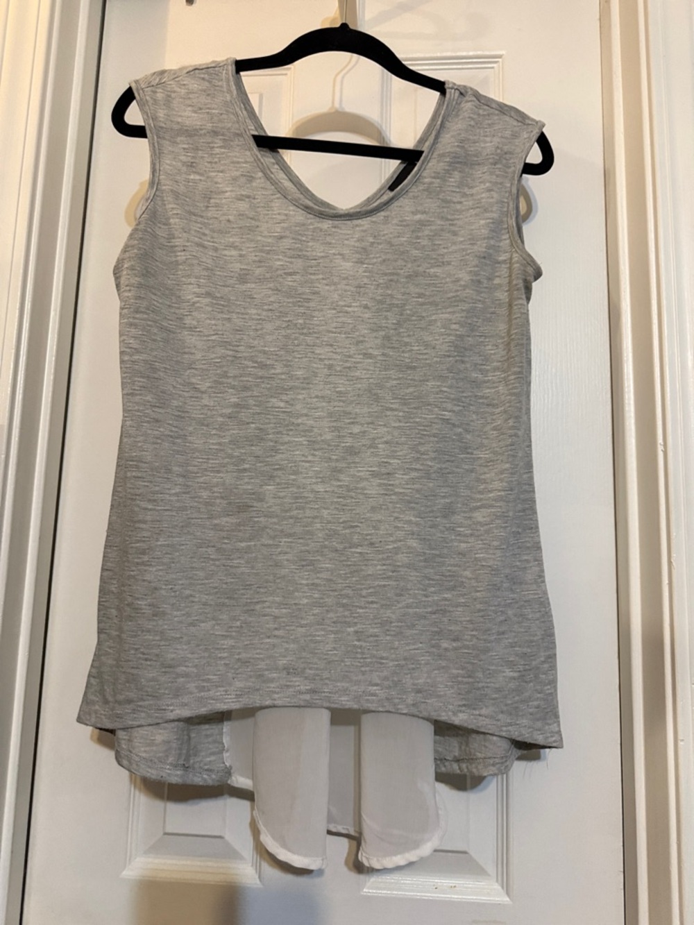 Mossimo Supply Co. Heather Gray Sleeveless Layered Tank